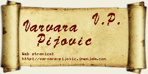 Varvara Pijović vizit kartica